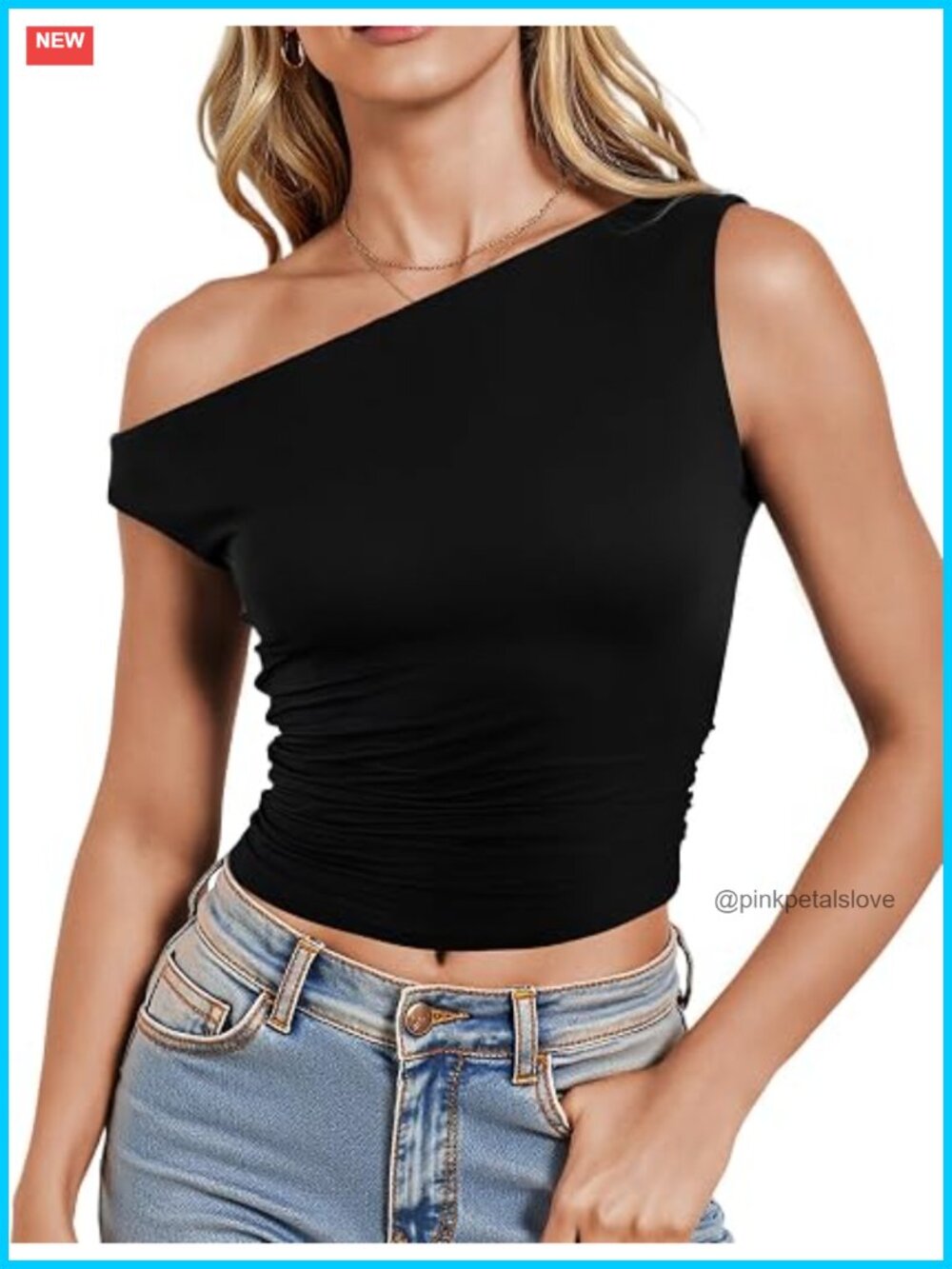 Off Shoulder Crop Tank Top Sleeveless Double Lined Y2K Trendy Going Out Top